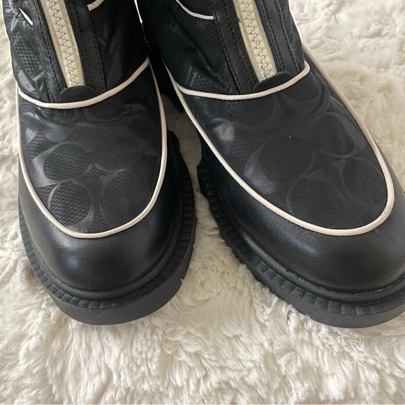 COACH Leona Monogram Nylon Ankle Boots - Picture 8 of 16